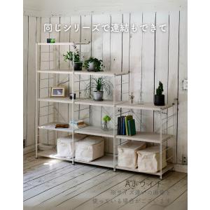 ラック 棚 木製棚板 4段 幅85.5 奥行き...の詳細画像1