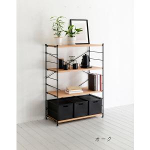 ラック 棚 木製棚板 4段 幅85.5 奥行き...の詳細画像3