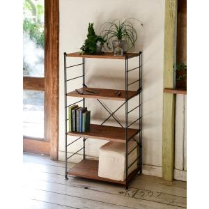 ラック 棚 木製棚板 4段 幅85.5 奥行き...の詳細画像4