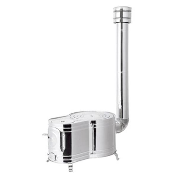 薪ストーブ キャンプ ステンレス 時計1型薪ストーブセット ASS-60 煙突