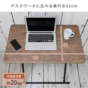 折りたたみテーブル 簡単組立 幅80 奥行51...の詳細画像3