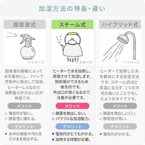 加湿器 卓上 スチーム式 スチーム式加湿器 ス...の詳細画像3