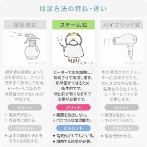 加湿器 卓上 スチーム式 スチーム式加湿器 ス...の詳細画像5