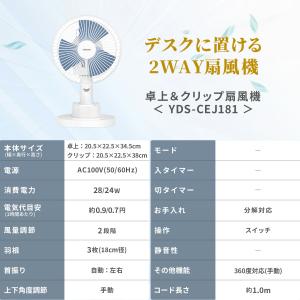 扇風機 卓上 小型 卓上扇風機 クリップ扇風機...の詳細画像1
