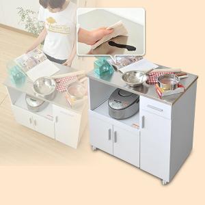 ステンレス天板キッチンカウンター(幅80 奥行45) SSY-C8580KCST(WH)FA