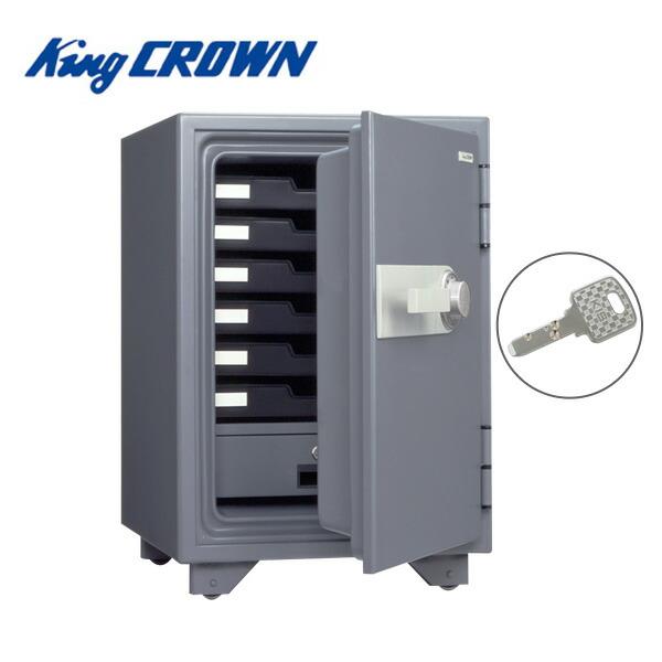 開梱設置無料 大型耐火金庫 キングスーパーダイヤル錠 リバーシブル錠 (トレー6段付き)(JIS一般...