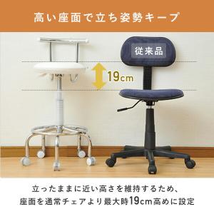 小まわりチェア カウンターチェア キャスター付...の詳細画像2