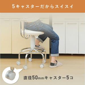 小まわりチェア カウンターチェア キャスター付...の詳細画像4