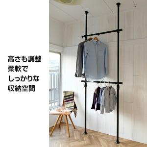 天井突っ張り式 ハンガーラック スリム 幅60...の詳細画像2