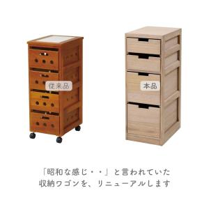 キッチンワゴン キャスター付き 木製 スリム ...の詳細画像1