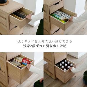 キッチンワゴン キャスター付き 木製 スリム ...の詳細画像3