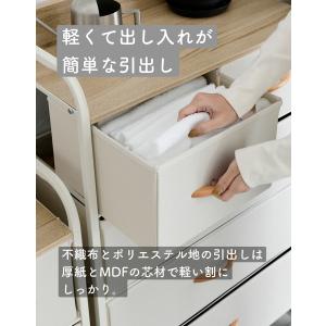 スリム チェスト キャスター付き 4段 幅31...の詳細画像3