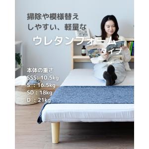 ベッド 脚付きマットレス セミシングルショート...の詳細画像5