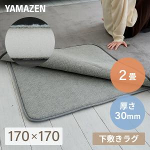 ラグ ラグ用 下敷き ラグマット マット ゆかモフ 170×170cm 2畳用 30mm厚 下敷き専用 SYM30-2 ラグの下に敷く ラグ  下敷き 滑り止め 洗える カーペット マット｜e-kurashi