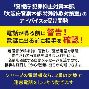 防犯電話機 親機 子機 大画面 迷惑電話対策 ...の詳細画像2