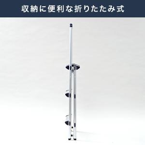 踏み台 はしご 脚立 アルミ 3段 上枠付き ...の詳細画像3