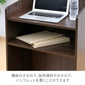 演説台 演台 教卓 講演台 木製 キャスター付...の詳細画像4