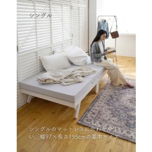 ベッド ベッドフレーム シングル 木製 折りた...の詳細画像4