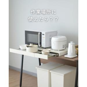 家電下 スライドテーブル 幅80 ステンレス棚...の詳細画像2