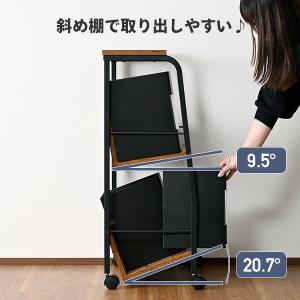ファイルワゴン サイドワゴン 2段 上棚付き ...の詳細画像2