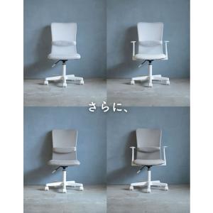 オフィスチェア コンパクト 肘付き 座面合皮 ...の詳細画像5