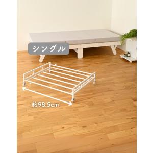 布団収納ラック 幅伸縮式 棚1段 キャスター付...の詳細画像2