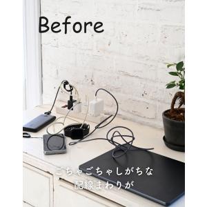 ケーブルボックス フタ付き 電源タップ 隠す 山善の詳細画像1