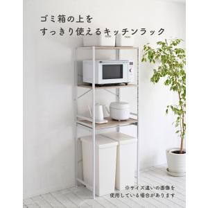 レンジ台 キッチンラック ゴミ箱 ゴミ箱上ラッ...の詳細画像1
