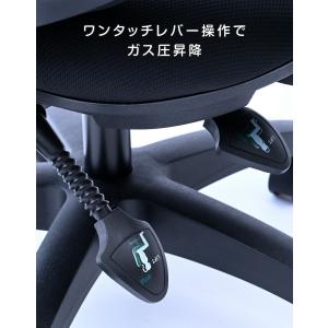 オフィスチェア 肘なし 布張り リクライニング...の詳細画像4