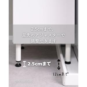 ランドリーラック 防水パンをまたげる 幅45 ...の詳細画像3