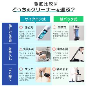 掃除機 紙パック式 コードレス 軽量 スタンド...の詳細画像1