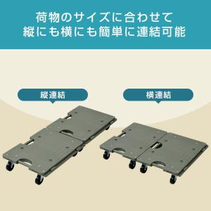 スマート連結平台車(中) ナイロンキャスター ...の詳細画像2