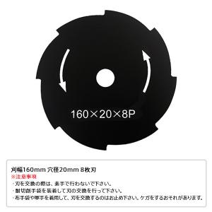 電気草刈機専用替刃 刈幅160mm 8枚刃 A...の詳細画像2