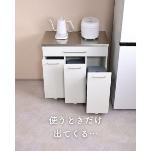 ゴミ箱 3分別 キッチンカウンター キャスター...の詳細画像3