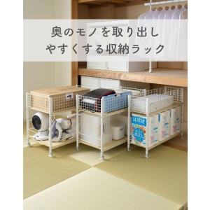 収納ラック ワゴン キャスター付き 奥行75....の詳細画像1