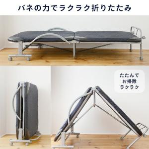 折りたたみベッド シングル 組み立て簡単 ベッ...の詳細画像5