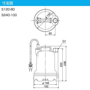 バッテリー 水中ポンプ S24D-100 DC...の詳細画像3