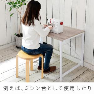 シンプルデスク 机 幅80 奥行60 高70 ...の詳細画像3