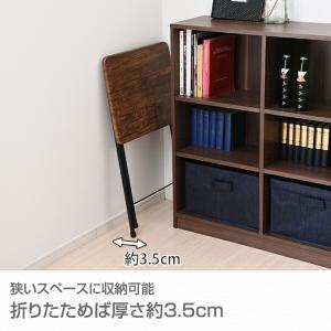 折りたたみ ミニテーブル 組み立て不要 高さ7...の詳細画像5