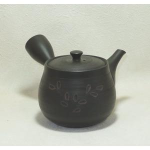常滑焼 朱泥手彫松皮急須 人水窯 3合用 セラメッシュ 送料無料