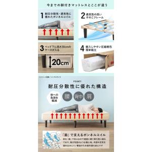 ボンネルコイル マットレス ベッド セミシング...の詳細画像3