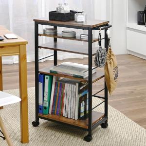 karimoku カリモク　キッチンワゴン 2段式 キャスター付き カリモク ワゴン AS6116 キャスター付き 可動棚板付き コンパクト