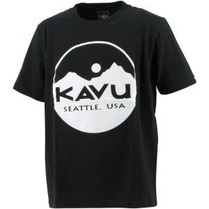 カブー　KAVU カブー メンズ サークルロゴTシャツ シャツ 半袖 半袖シャツ Tシャツ ウェア ロゴティー 春 夏 キャンプ ロゴ シンプル 綿 コットン 19821020 001｜e-lodge