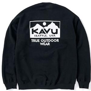 カブー　KAVU カブー メンズ トゥルーロゴ スウェット トレーナー スウェットシャツ スウェット キャンプ ロゴ 19821729 001｜e-lodge