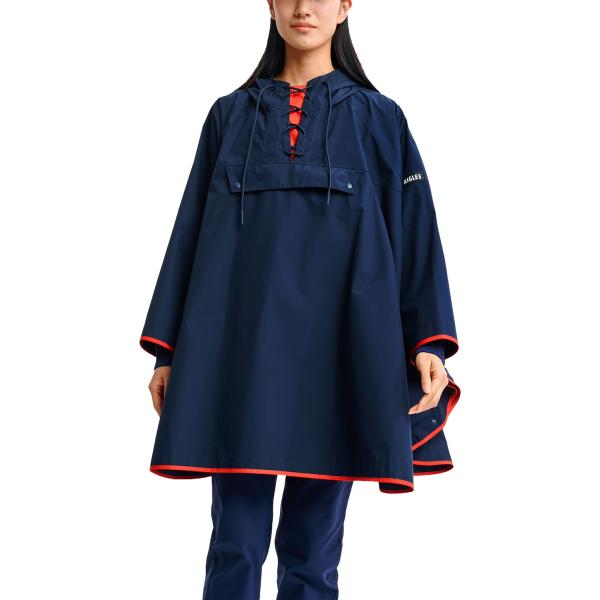エーグル AIGLE 防水編み上げポンチョ ユニセックス レインウェア 雨具 アウター パッカブル ...
