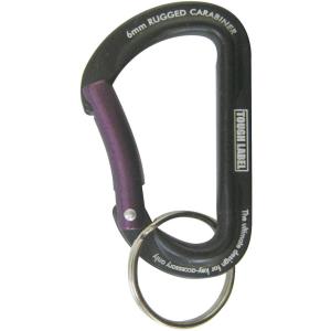 ボウケンクラブ 冒険倶楽部 カラビナラッジド6mm 黒×紫  VEX136