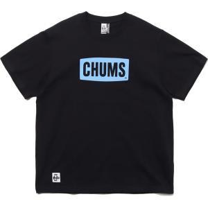 チャムス　CHUMS ロゴ Tシャツ メンズ レディース コットンTシャツ レジャー キャンプ デイリー アクセント 型崩れしにくい 耐久性 クルーネック 半袖 半袖Tシャ｜e-lodge