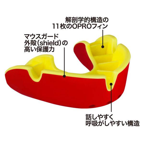 Mueller ミューラー OPROシールドシルバー　レッド＆イエロー マウスピース  190500...