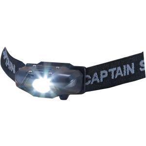 CAPTAIN　STAG キャプテンスタッグ シンプルLEDヘッドライト ブラック ヘッドライト ライト キャンプ トレッキング ランニング ウォーキング 登山 UK4058｜e-lodge