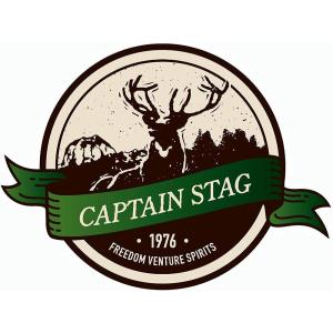 CAPTAIN　STAG キャプテンスタッグ キャプテンスタッグ　CAPTAIN　STAG　アウトドア　アクセサリー　CSデザインステッカー　リボンバッジ・G　75×57mm　｜e-lodge